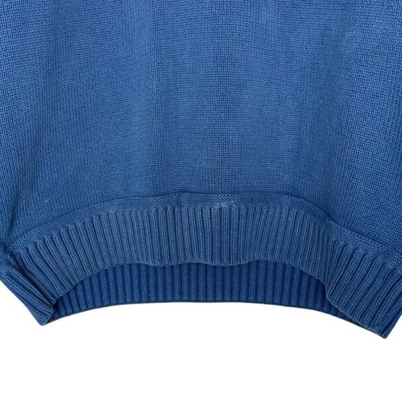 Tommy Hilfiger Men's L Crewneck Pullover Sweater Blue Classic Flag Logo Cotton - Picture 2 of 6